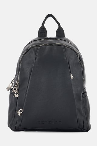 Women Brand Logo Backpack, Black