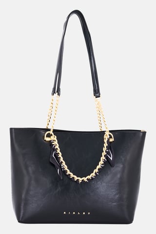 Women Brand Logo Tote Bag, Black