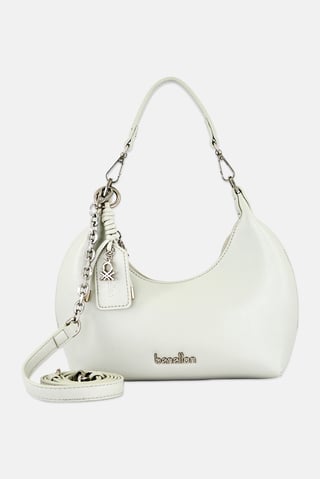 Women Brand Logo Cross Body Bag, Light Grey