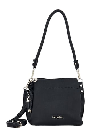 Women Brand Logo Cross Body Bag, Black