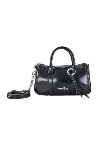 Women Brand Logo Mini Handbag, Black