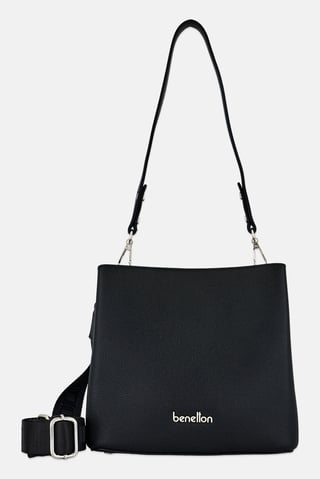 Women Brand Logo Crossbody Bag, Black