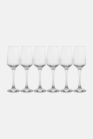 6 Pieces Champagne Flutes Glass 230 Ml