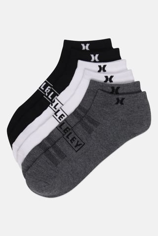 6 Pairs Men Brand Logo Low Cut Socks, Multicolor