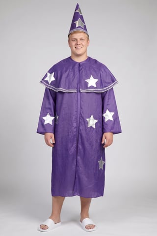 Men Will Wizard Costume, Purple