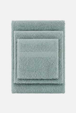 6 Pcs Textured Premium Bath Towel Set, Slate Blue