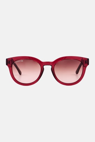 Women L6070S Round Sunglasses, Burgundy