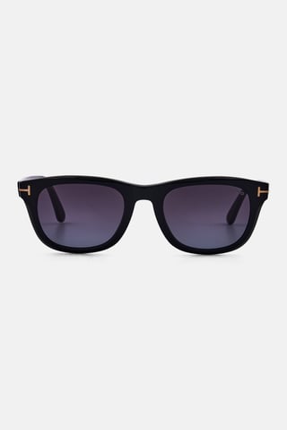 Men FT1076/S Square Sunglasses, Black