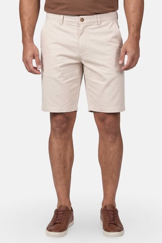 Men Solid Chino Shorts, Beige