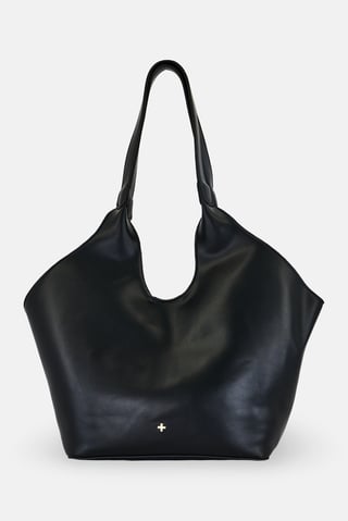 Women Brand Logo Tote Bag, Black