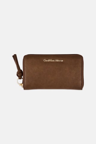 Women Brand Logo Wallets, Brown