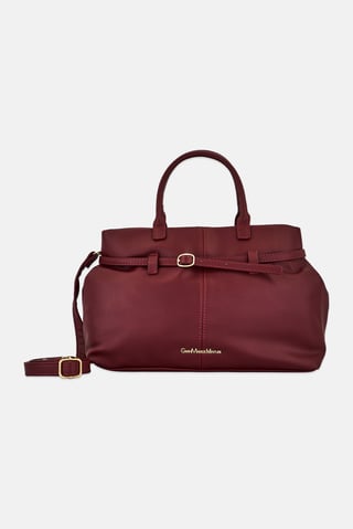 Women Brand Logo Handbag, Maroon