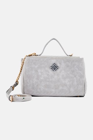 Women Brand Logo Cross Body Bag, Grey