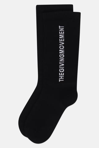 Kids Boy 1 Pair Brand Logo Crew Socks, Black