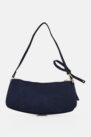 Women Zip-Top  Plain Mini Handbag, Navy