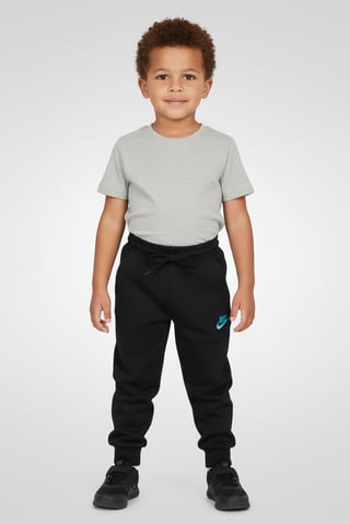 Toddlers Boy Brand Logo Outdoor Sweatpants, Black