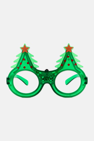 Christmas Glasses With LED Light, Green