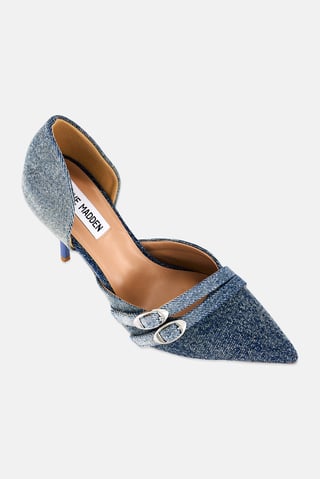 Women Nova Slip On Pumps, Denim Blue