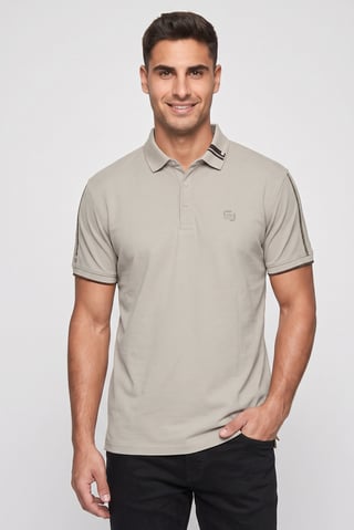 Men Regular Fit Solid Short Sleeve Polo Shirt, Grey