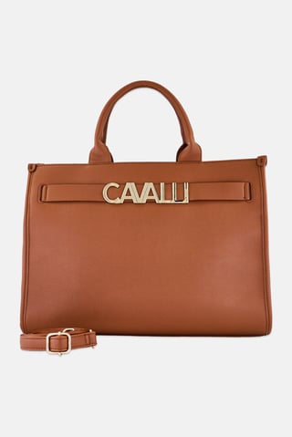 Women Brand Logo Shopper Bag, Brown