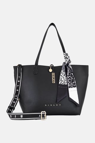 Women 2 Pieces Brand Logo Tote Bag Set, Black