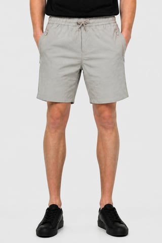 Men Solid Basic Shorts, Grey