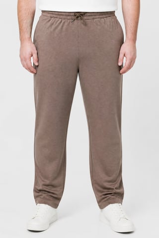 Men Regular Fit Solid Sweatpants, Taupe