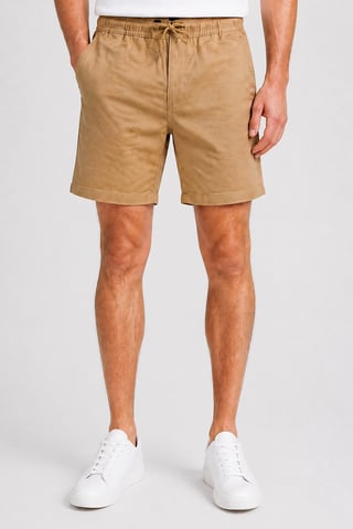Men Solid Chino Shorts, Sand