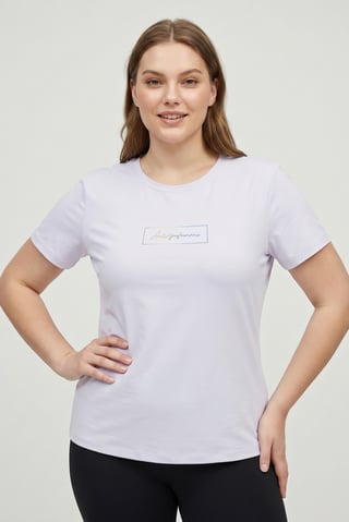 Women Regular Fit Short Sleeve Training T-Shirt, Light Purple