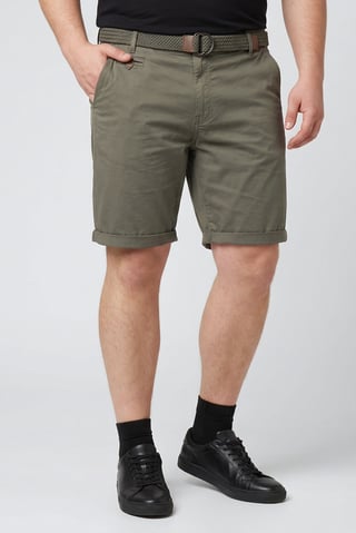 Indicode Jeans Men Solid Chino Shorts, Olive