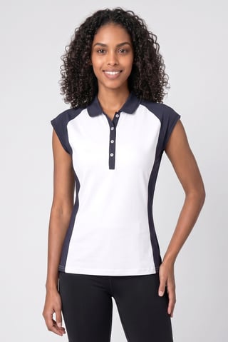 Women Sportswear Fit Short Sleeve Golf Polo Shirt, White