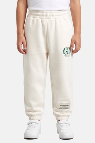 Kids Boy Brand Logo Jogger Pants, Off White