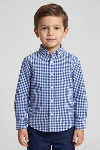 Polo Ralph Lauren Kids Boy Checkered Long Sleeve Shirt, Multicolor
