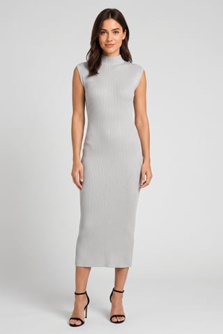 Maternity Knitted Maxi Dress, Silver