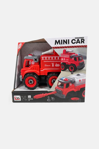 Assembly Educational Mini Fire Engine Toy, Red