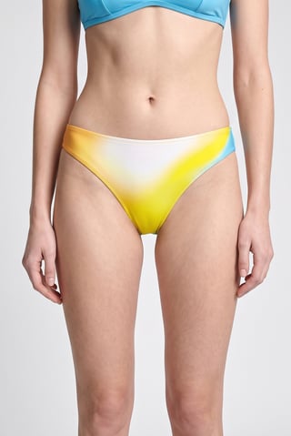 Women Brand Logo Pull On Bikini Bottom, Multicolor