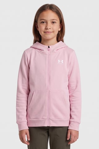 Kids Girl Loose Fit Long Sleeve Outdoor Hoodie, Pink