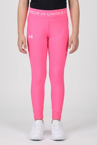 Kids Girl Brand Logo Training Leggings, Neon Pink