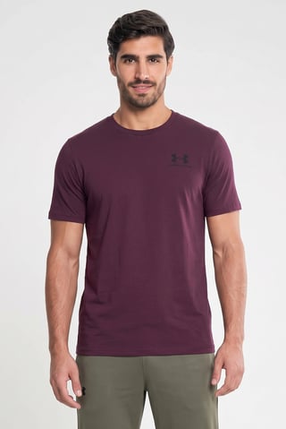 Men Loose Fit Short Sleeve Outdoor T-Shirts, Dark Purple
