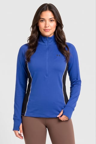 Women Fitted Long Sleeve Training Top, Dark Blue