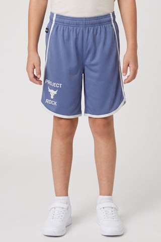 Kids Boy Loose Fit Brand Logo Training Short, Dust Blue