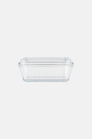 Glass Butter Container, Transparent
