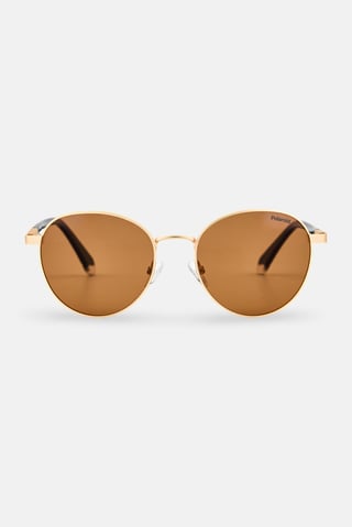 Men 20786101057M9 Oval Sunglasses, Gold