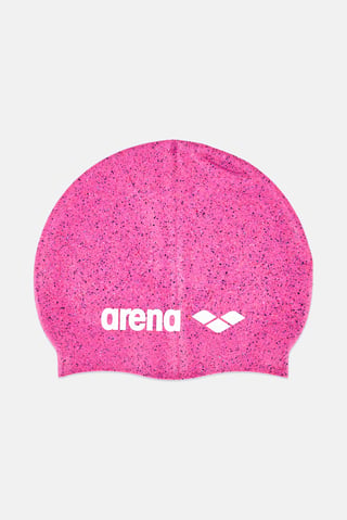 Kids Boy Brand Logo Swimwear Cap, Bright Pink