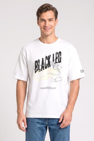 Men Crew Neck Short Sleeve Graphic Print T-Shirt, White