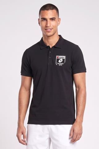 Men Sportswear Fit Short Sleeve Outdoor Polo Shirt, Black