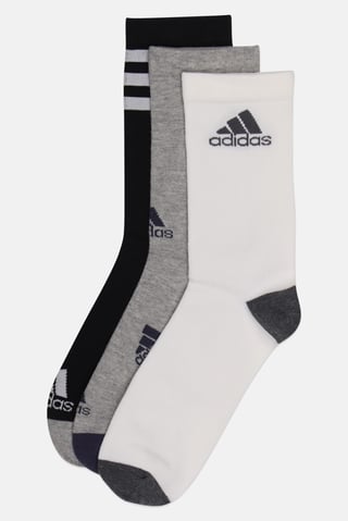 Men 3 Pairs Brand Logo Crew Socks, Multicolor