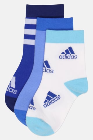 Kids Boy 3 Pairs Brand Logo Crew Socks, Multicolor