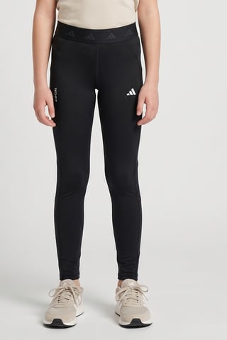Kids Girl Brand Logo Training Tights, Black