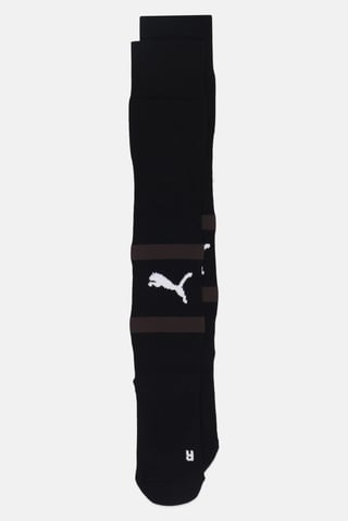 Kids Boy 1 Pair Brand Logo Knee-High Football Socks, Black
